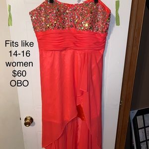 Size 20 coral color prom/bridesmaid dress